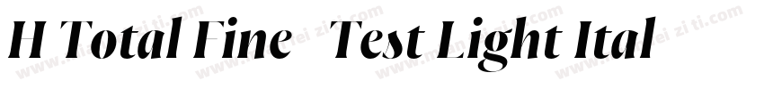 H Total Fine   Test Light Italic字体转换